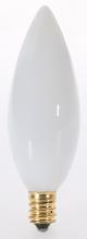 Satco Products Inc. S3290 - 60 Watt B10 Incandescent; White; 1500 Average rated hours; 630 Lumens; Candelabra base; 120 Volt