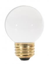 Satco Products Inc. S3842 - 40 Watt G16 1/2 Incandescent; Gloss White; 1500 Average rated hours; 330 Lumens; Medium base; 120