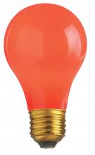 Satco Products Inc. S4980 - 40 Watt A19 Incandescent; Ceramic Red; 2000 Average rated hours; Medium base; 130 Volt