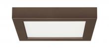 Satco Products Inc. S9334 - 13.5 watt; 7" Flush Mount LED Fixture; 2700K; Square Shape; Bronze Finish; 120 volts