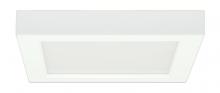 Satco Products Inc. S9335 - 13.5 watt; 7" Flush Mount LED Fixture; 3000K; Square Shape; White Finish; 120 volts