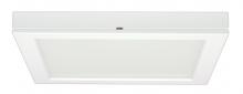 Satco Products Inc. S9366 - 13.5 watt; 7" Flush Mount LED Fixture; 3000K; Square Shape; White Finish; 120 volts