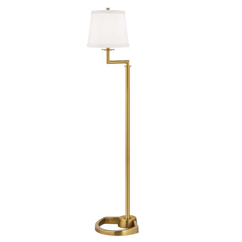 One Light Aged Brass Floor Lamp