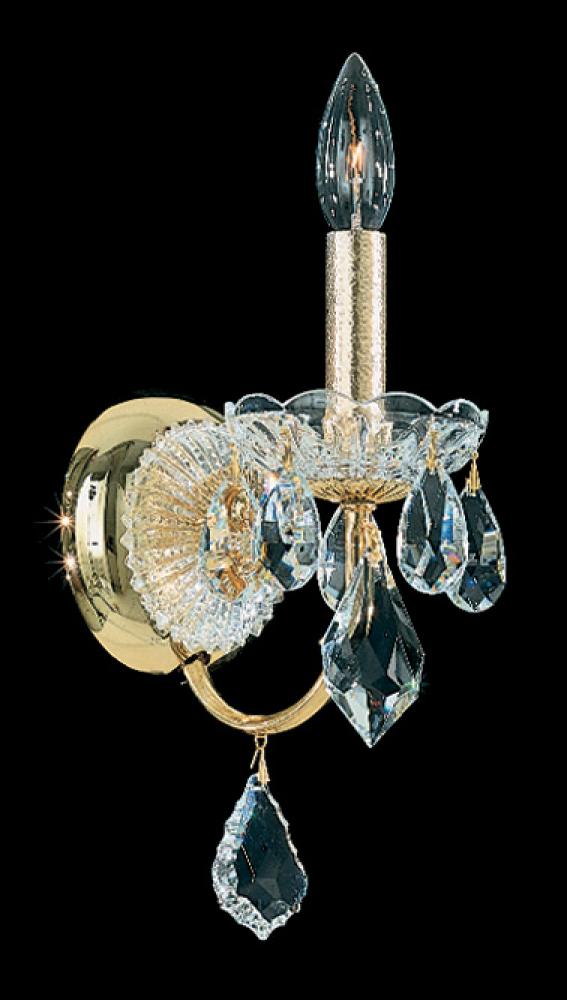 Century 1 Light 120V Wall Sconce in Aurelia with Clear Heritage Handcut Crystal