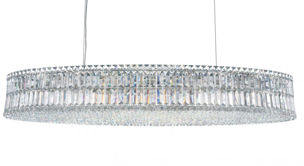 Plaza 9 Light 120V Pendant in Polished Stainless Steel with Clear Radiance Crystal