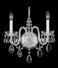 Schonbek 1870 1301-40H - Arlington 2 Light 120V Wall Sconce in Polished Silver with Clear Heritage Handcut Crystal