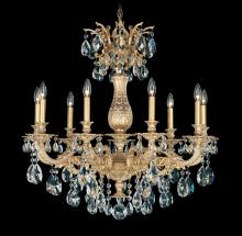 Schonbek 1870 5679-22S - Milano 9 Light 120V Chandelier in Heirloom Gold with Clear Crystals from Swarovski