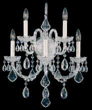  6806-211H - Olde World 5 Light 120V Wall Sconce in Aurelia with Clear Heritage Handcut Crystal