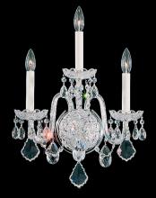  6808-211H - Olde World 3 Light 120V Wall Sconce in Aurelia with Clear Heritage Handcut Crystal