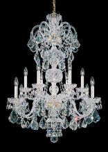  6813-211H - Olde World 12 Light 120V Chandelier in Aurelia with Clear Heritage Handcut Crystal