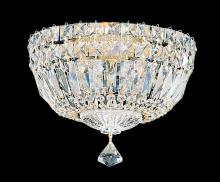  5891-211O - Petit Crystal Deluxe 4 Light 120V Flush Mount in Aurelia with Clear Optic Crystal