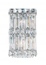 Schonbek 1870 2235S - Quantum 2 Light 120V Wall Sconce in Polished Stainless Steel with Clear Crystals from Swarovski