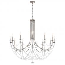  RJ1012N-48O - Verdana 12 Light 120V Chandelier in Antique Silver with Clear Optic Crystal