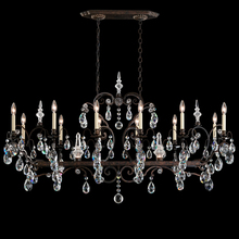  3796N-48S - Renaissance 14 Light 120V Chandelier in Antique Silver with Clear Crystals from Swarovski