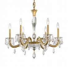  S7606N-48R - Napoli 6 Light 120V Chandelier in Antique Silver with Clear Radiance Crystal