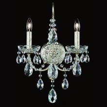  ST1939N-48S - Sonatina 2 Light 120V Wall Sconce in Antique Silver with Clear Crystals from Swarovski