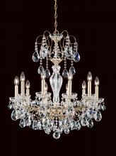  ST1946N-48S - Sonatina 10 Light 120V Chandelier in Antique Silver with Clear Crystals from Swarovski