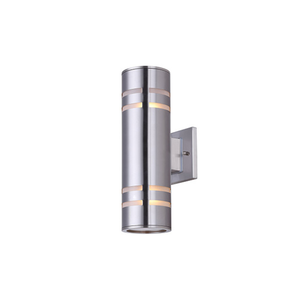 Tay 2 Lt Outdoor Down Light, Stainless Steel, Glass Diffusers on Top and Bottom, 60W Type