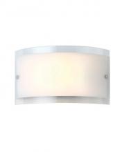 Canarm IWL228B01CH - Logan 1 Lt Wall Sconce, Flat Opal Glass with Clear Rim, 100W Type A, Easy Connect Incl