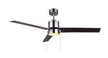 Canarm CF52JAC3BN-ES - Liv 52 in. Indoor Brushed Nickel Standard Ceiling Fan with Soft White Integrated LED