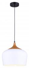  IPL614A01WH - Raphael 1 Light Pendant, White Finish