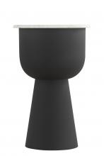  22ST157 - Nila Black with White Marble Finished Side Table