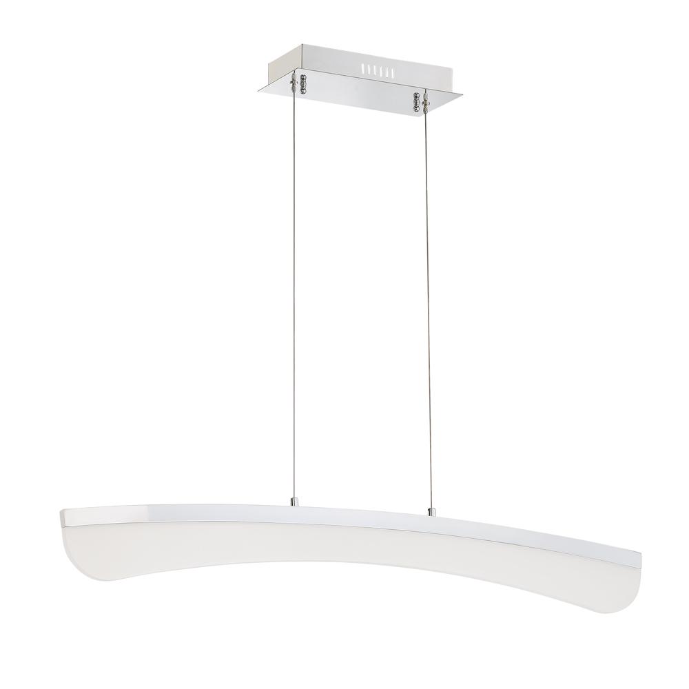 BOW series 36 inch LED Chrome Pendant