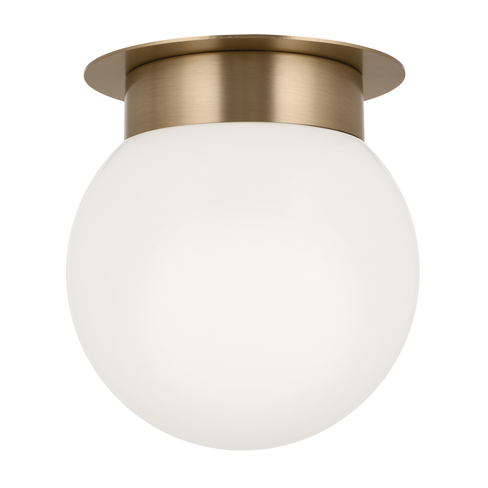 Albers 8.0 Inch 1 Light Flush mount with Opal Glass in Champagne Bronze
