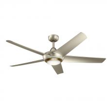 Kichler 330089NI - Kapono 52 inch LED Ceiling Fan in Nickel with Frosted White Polycarbonate Lens