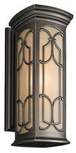 Kichler 49228OZ - Franceasi 22" 1 Light Outdoor Wall Light with Light Umber Seeded Glass in Olde Bronze®
