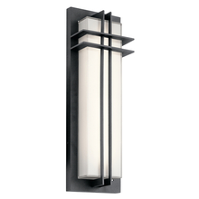 Kichler 49298BKTLED - Manhattan 22" LED Wall Light with White Glass in Textured Black
