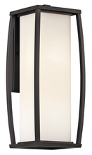 Kichler 49339AZ - Bowen 18" 2 Light Outdoor Wall Light with Satin Etched Cased Opal Glass in Architectural Bronze