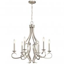  52240NI - Ania 6 Light Chandelier Brushed Nickel