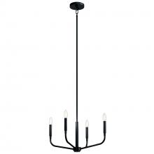 Kichler 52716BK - Madden 20 Inch 4 Light Convertible Chandelier in Black