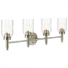 Kichler 55186NI - Madden 34 Inch 4 Light Vanity with Clear Glass in Brushed Nickel