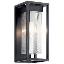 Kichler 59061BSL - Mercer 16 inch 1 Light Outdoor Wall Light with Clear Seeded Glass in Black Finish