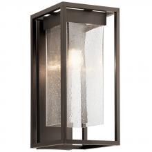 Kichler 59062OZ - Mercer 20 inch 1 Light Outdoor Wall Light with Clear Seeded Glass in Olde Bronze®