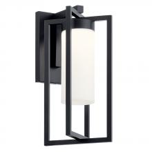 Kichler 59071BKLED - Drega 19 Inch 1 LED Wall Light with Satin Etched Glass in Black