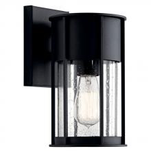 Kichler 59079BKT - Camillo™ 11" 1 Light Wall Light with Clear Seeded Glass Black