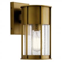 Kichler 59079NBR - Camillo™ 11" 1 Light Wall Light with Clear Seeded Glass Natural Brass