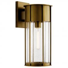 Kichler 59081NBR - Camillo™ 18" 1 Light Wall Light with Clear Seeded Glass Natural Brass