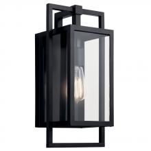 Kichler 59086BK - Goson™ 16" 1 Light Wall Light with Clear Glass Black
