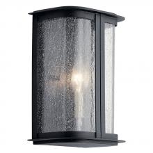 Kichler 59090DBK - Timmin™ 10" 1 Light Wall Light with Clear Seeded Glass Distressed Black