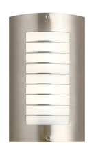 Kichler 6048NI - Newport 15.25" 1 Light Outdoor Wall Light with White Acrylic Diffuser in Brushed Nickel