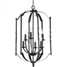 Progress P3577-31 - Greyson Collection Six-Light, Two-Tier Foyer Chandelier