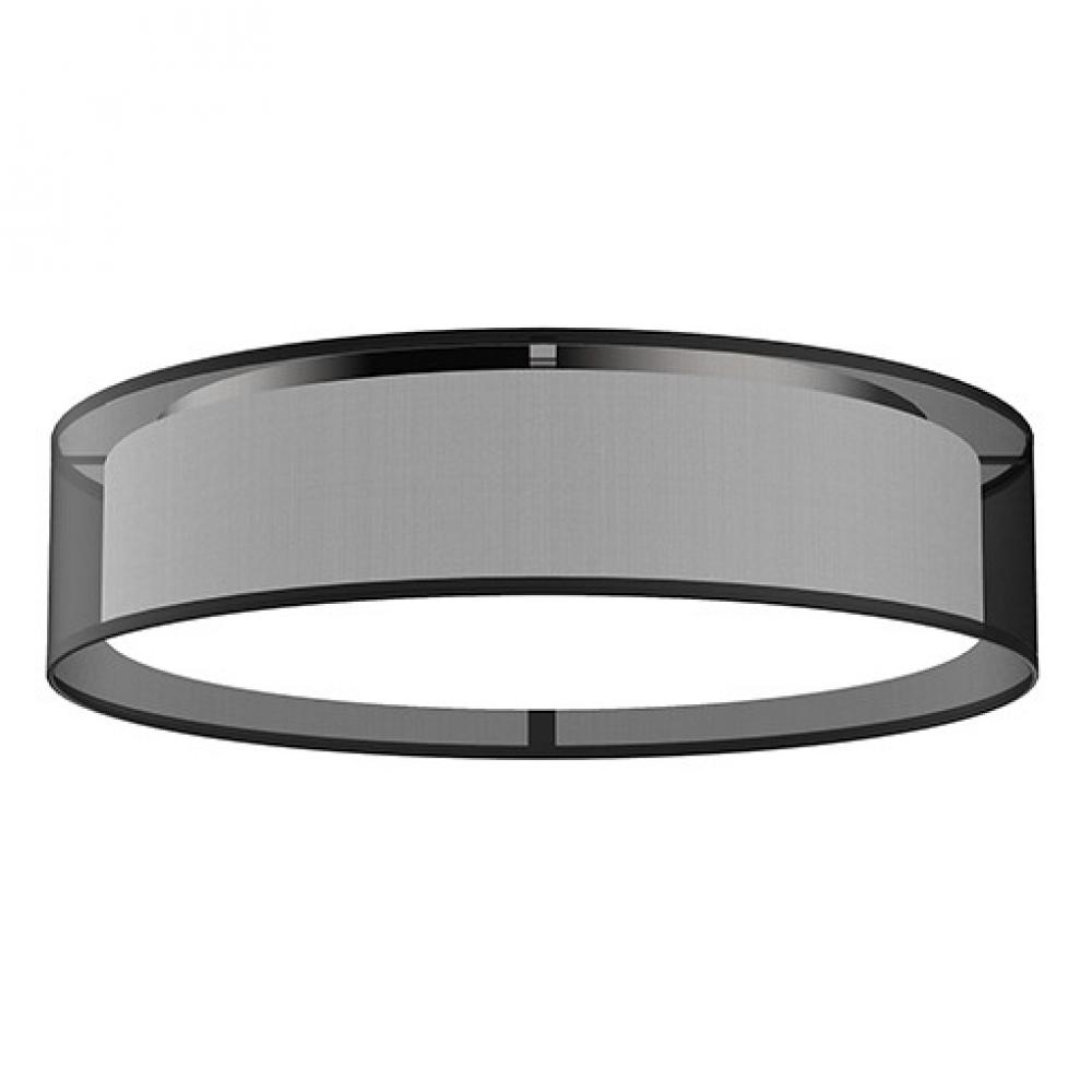 Dalton 16-in Black Organza LED Flush Mount