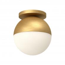 Kuzco Lighting Inc FM58310-BG/OP - Monae 10-in Brushed Gold/Opal Glass 1 Light Flush Mount