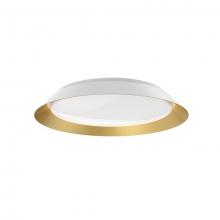Kuzco Lighting Inc FM43419-WH/GD - Jasper 19-in White/Gold LED Flush Mount