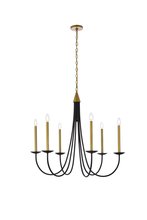  LD810D36BRK - Cohen 36 Inch Pendant in Black and Brass