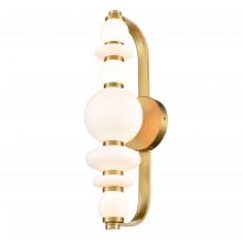 DVI DVP48101BR-TO - Corsair 18" Sconce, Brass w/True Opal Glass